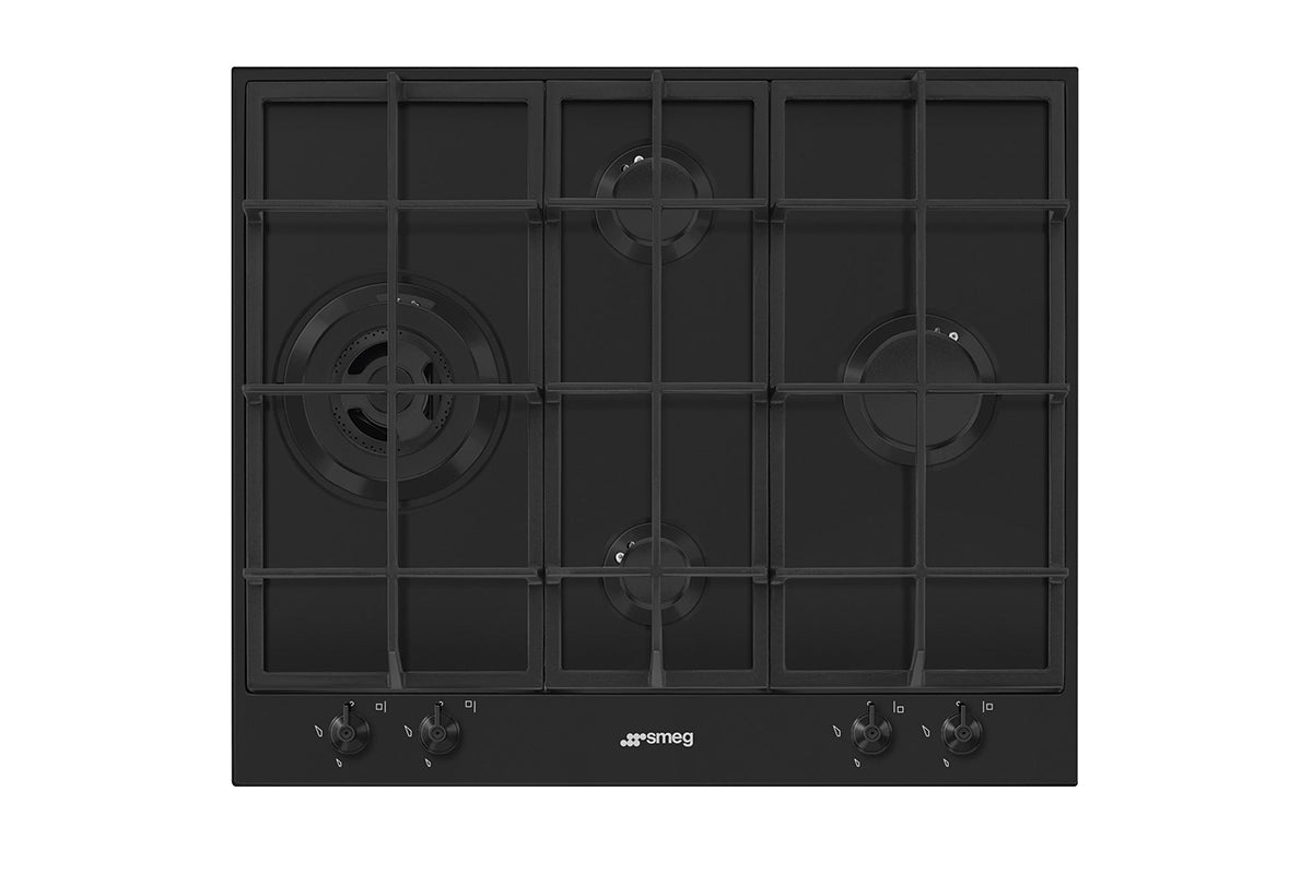 Smeg Classic 60cm 4 Burners Gas Hob | PX364LMB | Matte Black