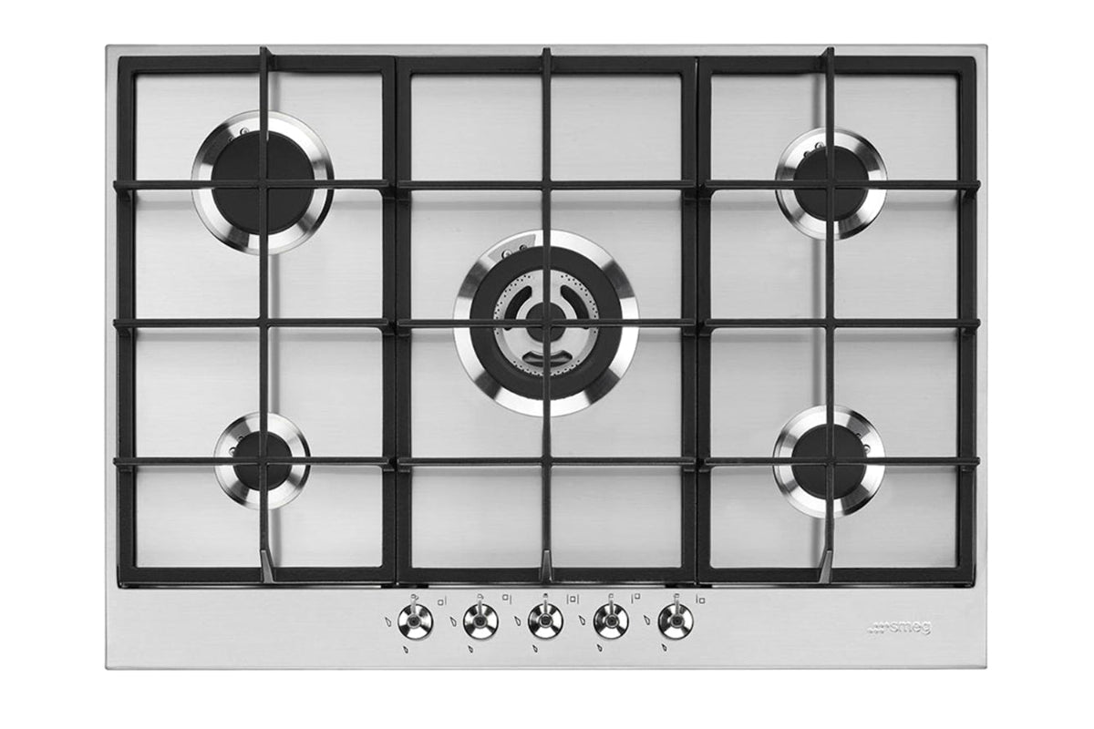 Smeg Classic 73cm 5 Burners Gas Hob | PX375 | Stainless Steel