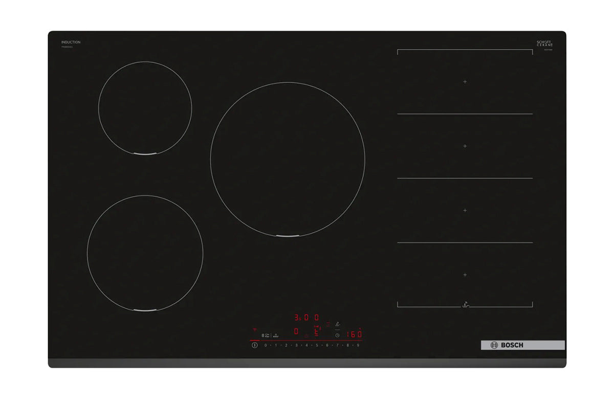 Bosch Series 6 80cm 5 Zones Induction Hob | PXV831HC1E | Black