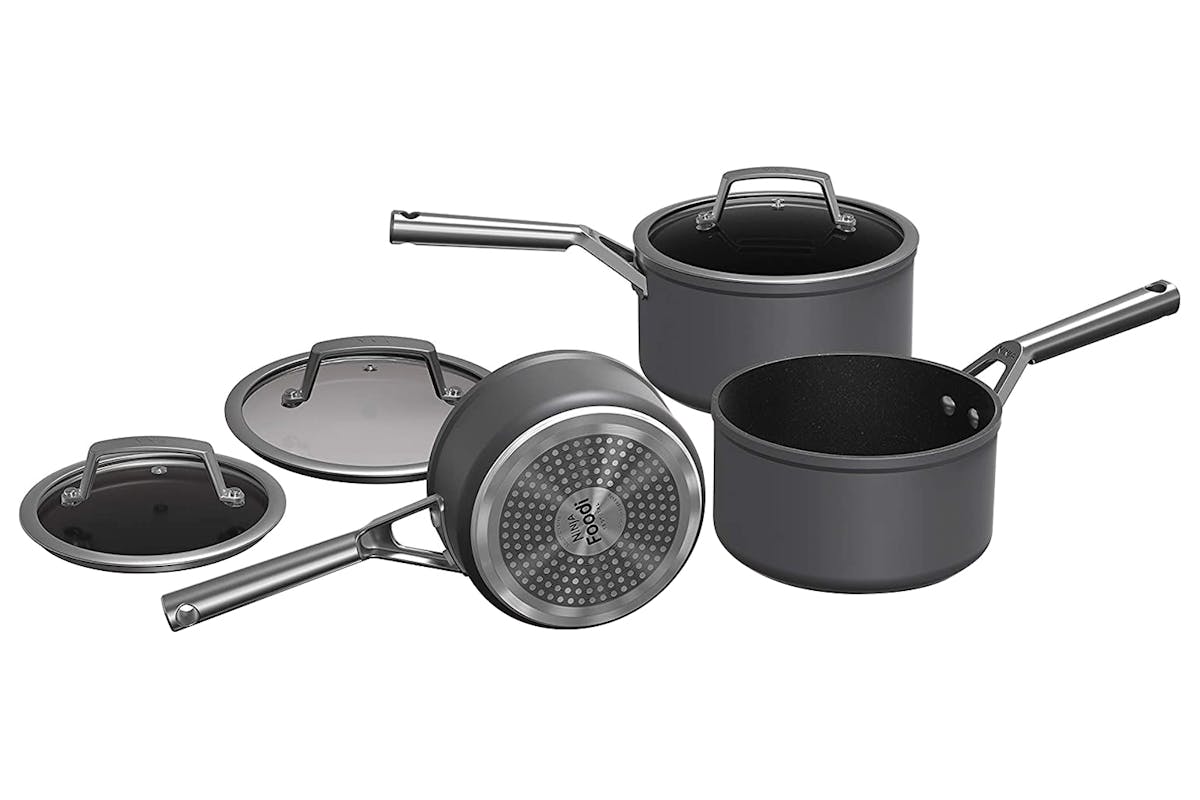 Ninja Zerostick 3 Piece Sauce Pan Set | C33000UK | Grey