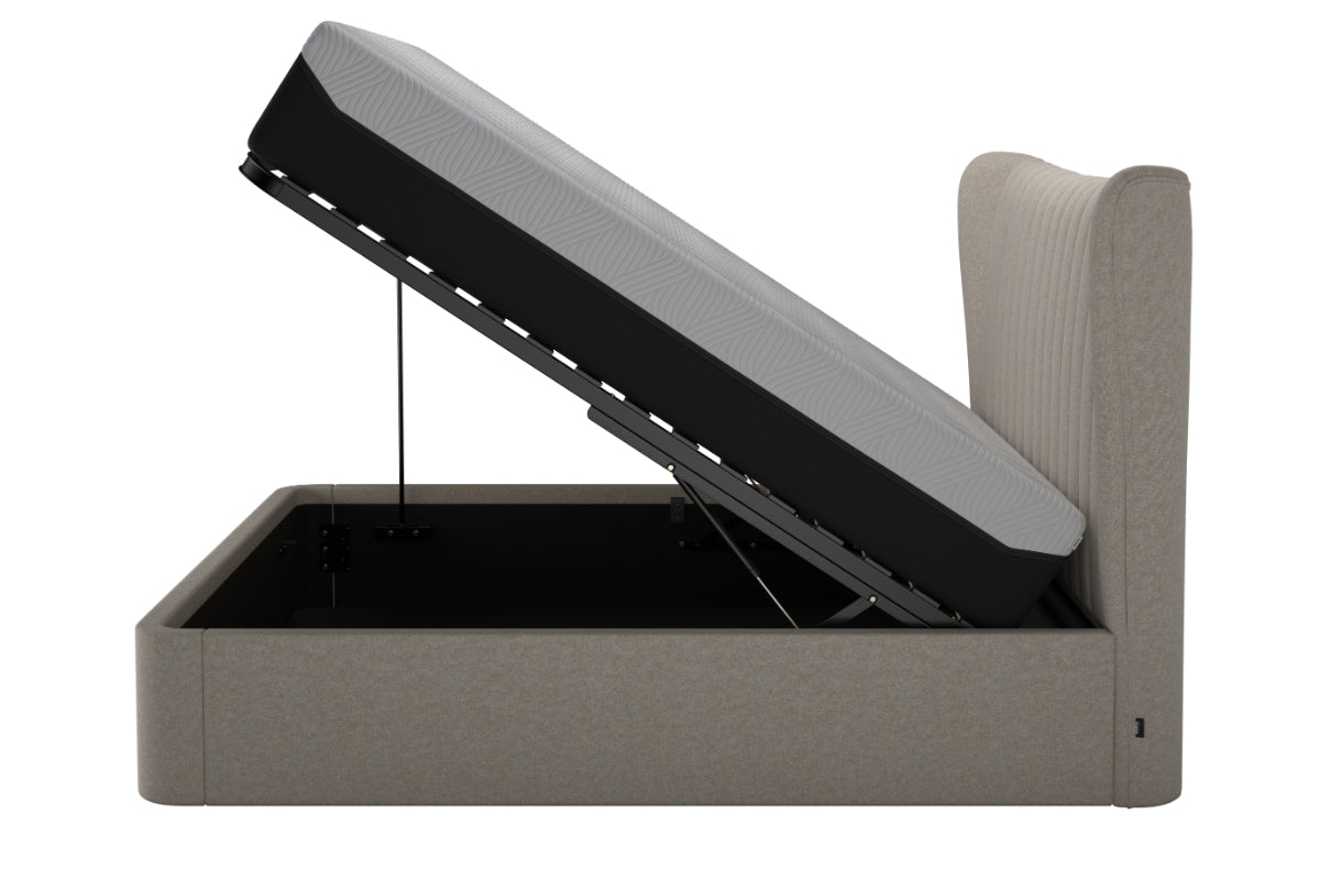 Tempur | Horton Ottoman Bed Frame | Super King | 6ft | Pebble