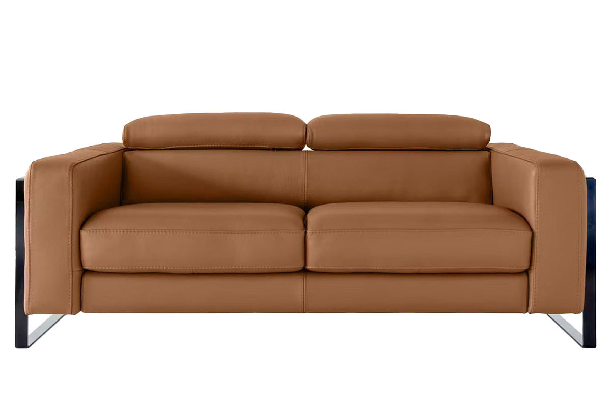 Renzo 2 Seater Sofa | Leather | Nutella