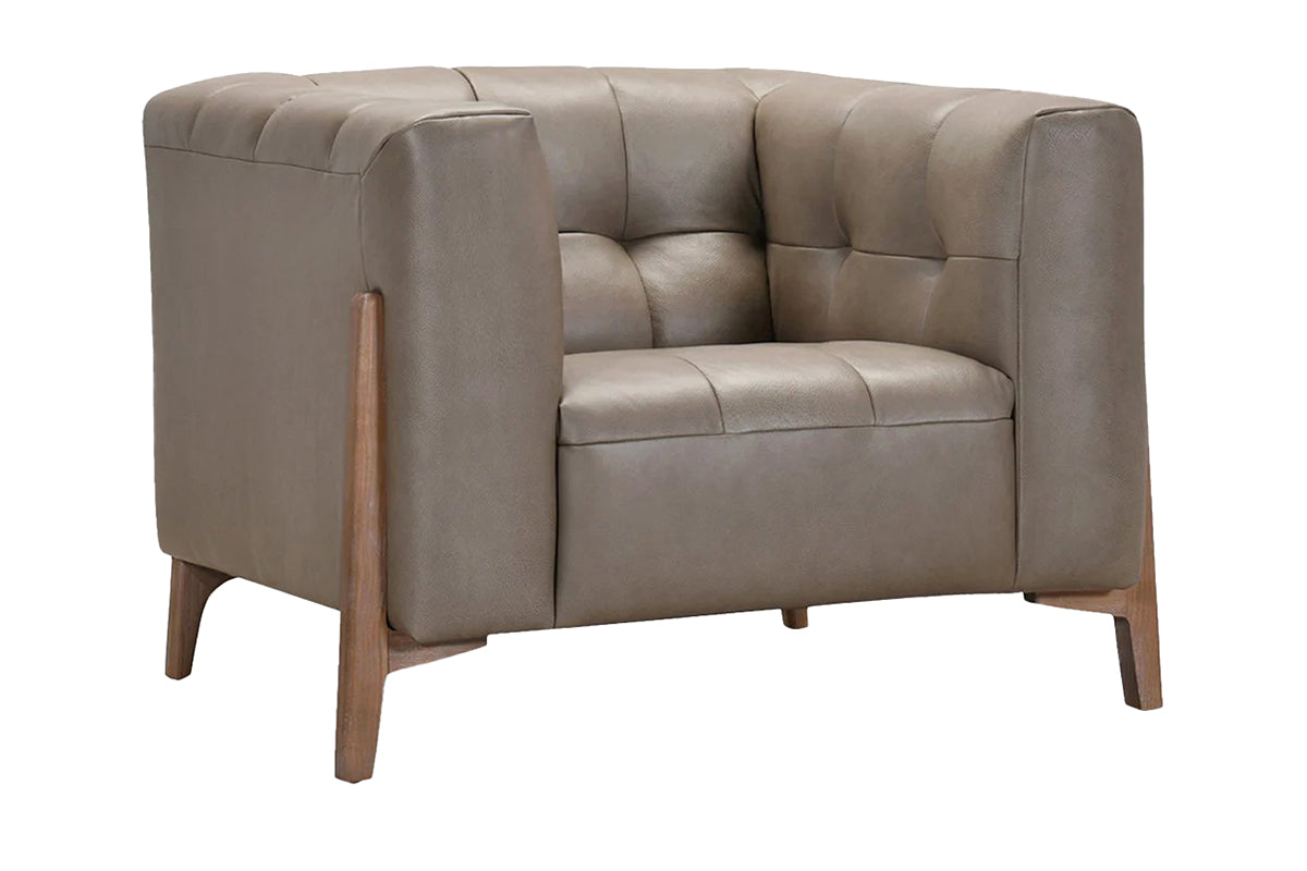 Rose Armchair | Leather | Mushroom