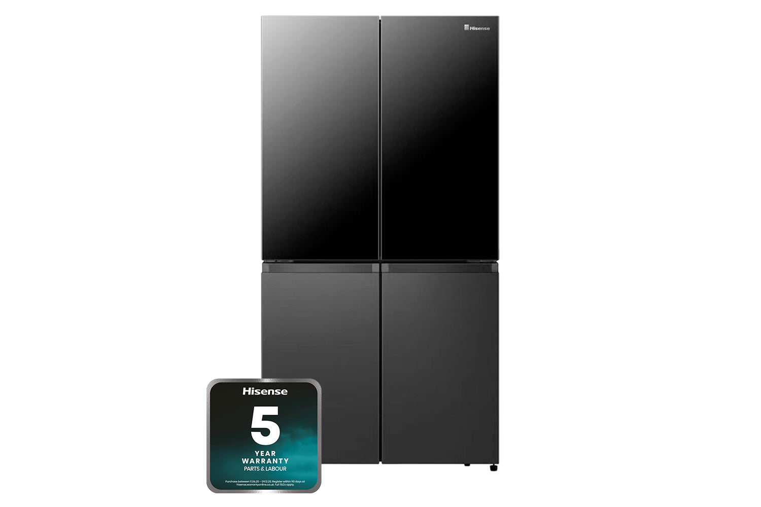 Hisense Freestanding American Fridge Freezer | RQ5X560SFLEF | Black