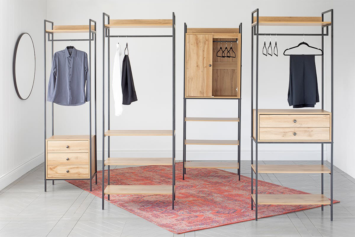 Zion Open Wardrobe | 3 Drawer Robe