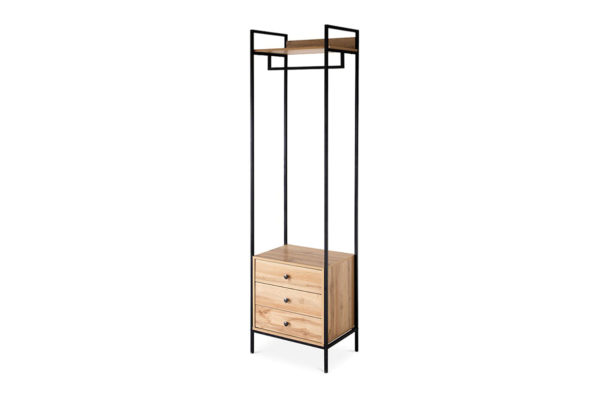 Zion Open Wardrobe | 3 Drawer Robe