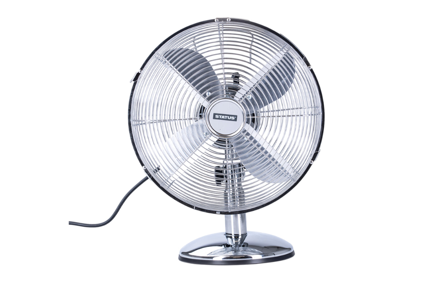 Status 12” Oscillating Desk Fan | S12CDESKFAN1PKB | Chrome