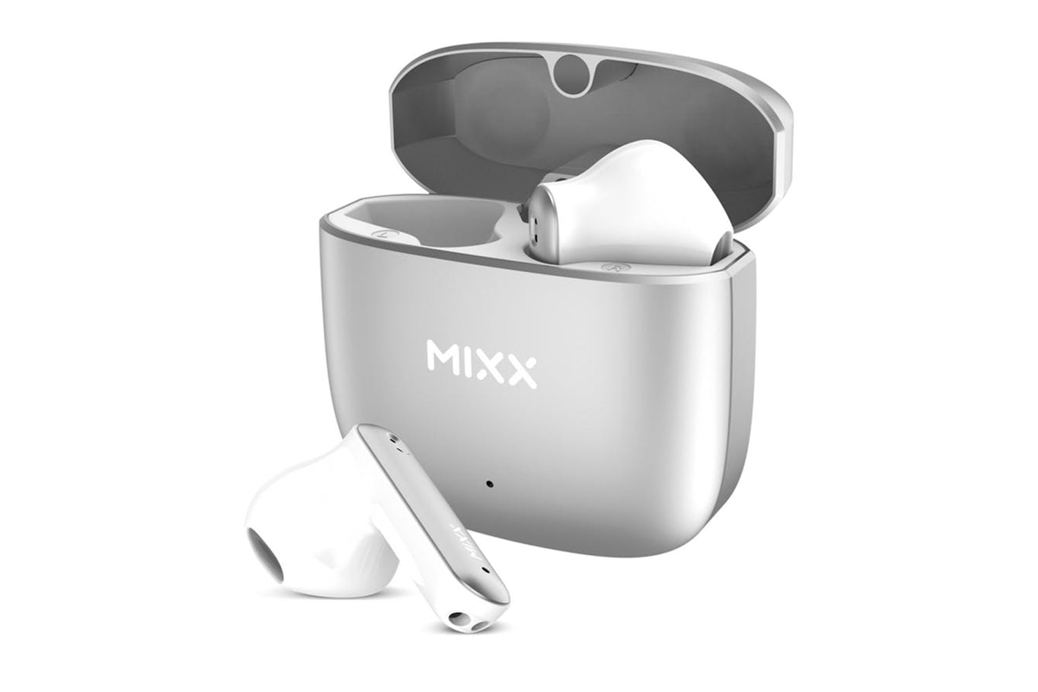 Mixx StreamBuds Custom 2 True Wireless Earbuds | Silver White