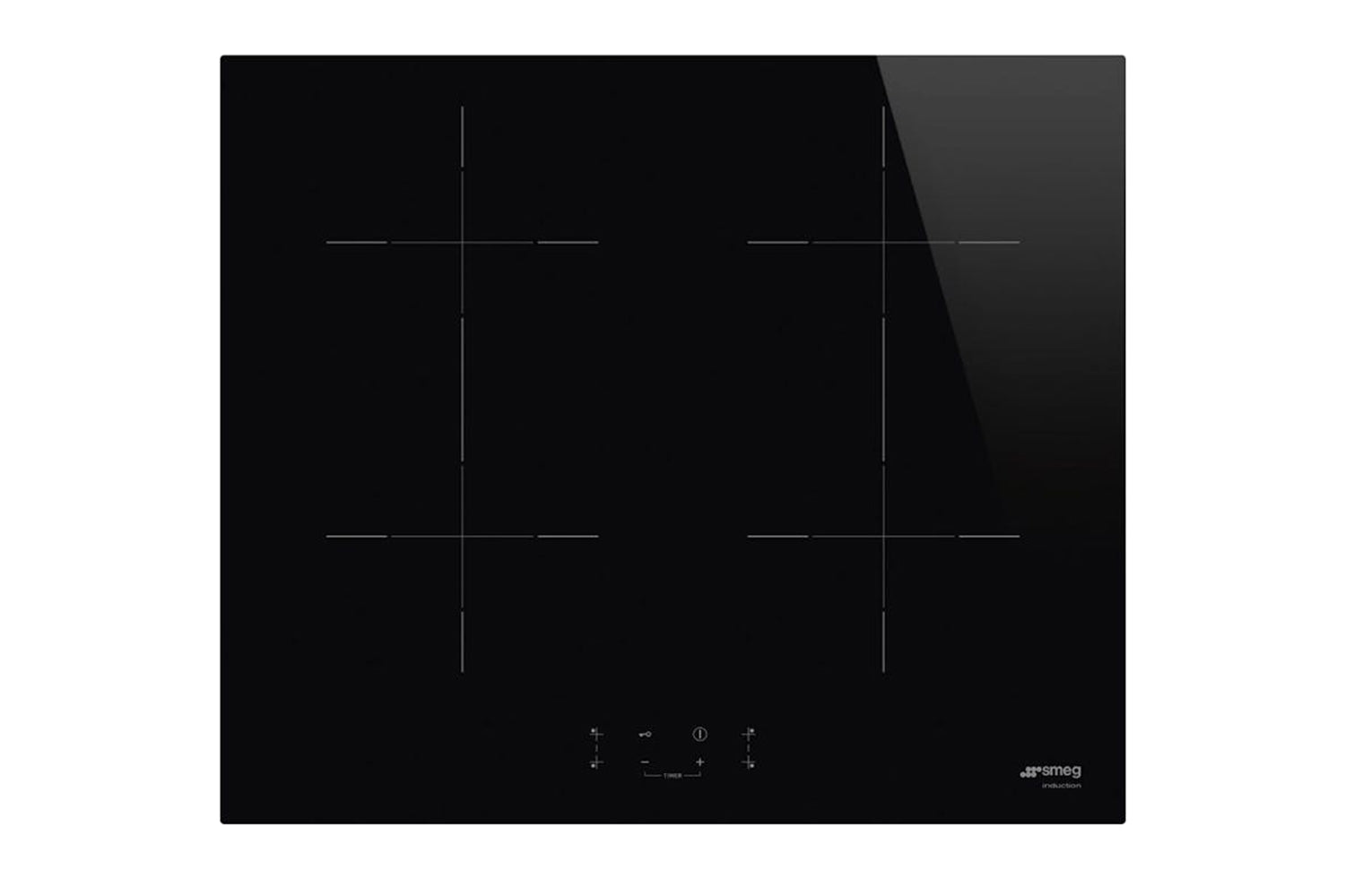 Smeg Universal 60cm 4 Zones Electric Hob | SIB2641D | Black Glass