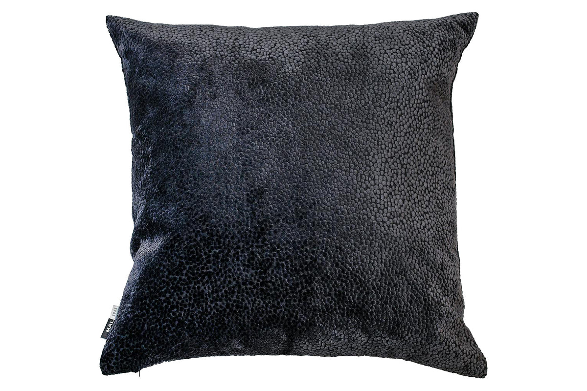 Cut Velvet Dots in Cushion | Black | 43 x 43 cm