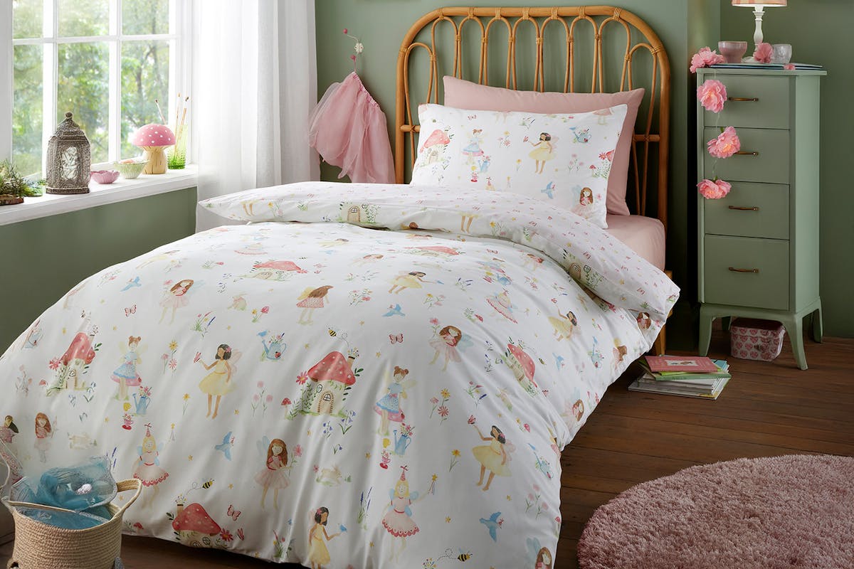 Summer Fairies Duvet Cover Set | Pink | Single