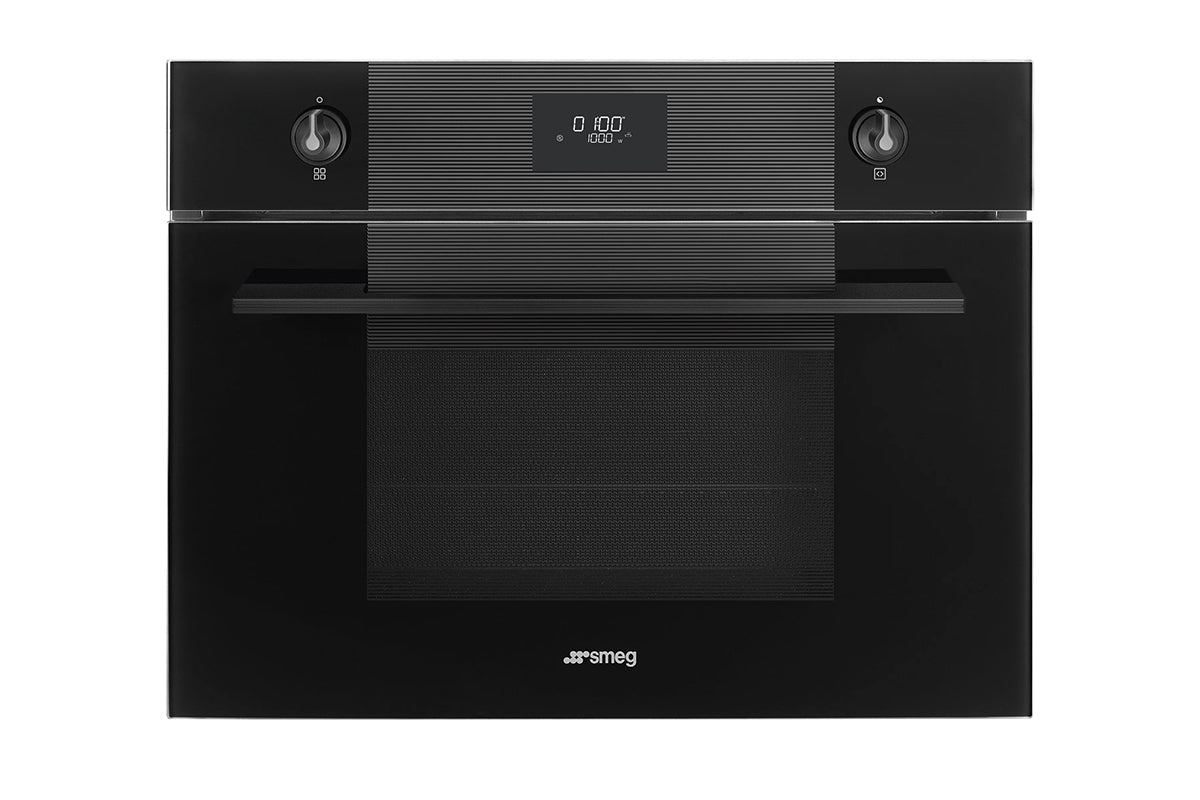 Smeg 45cm Linea Built-In Compact Combi Microwave Oven | SO4101M1B3