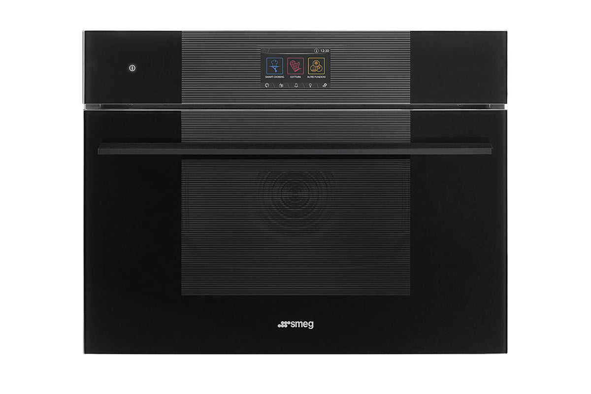 Smeg Linea 45 Compact Steam100 Pro Single Oven | SO4104S4PB3 | Black