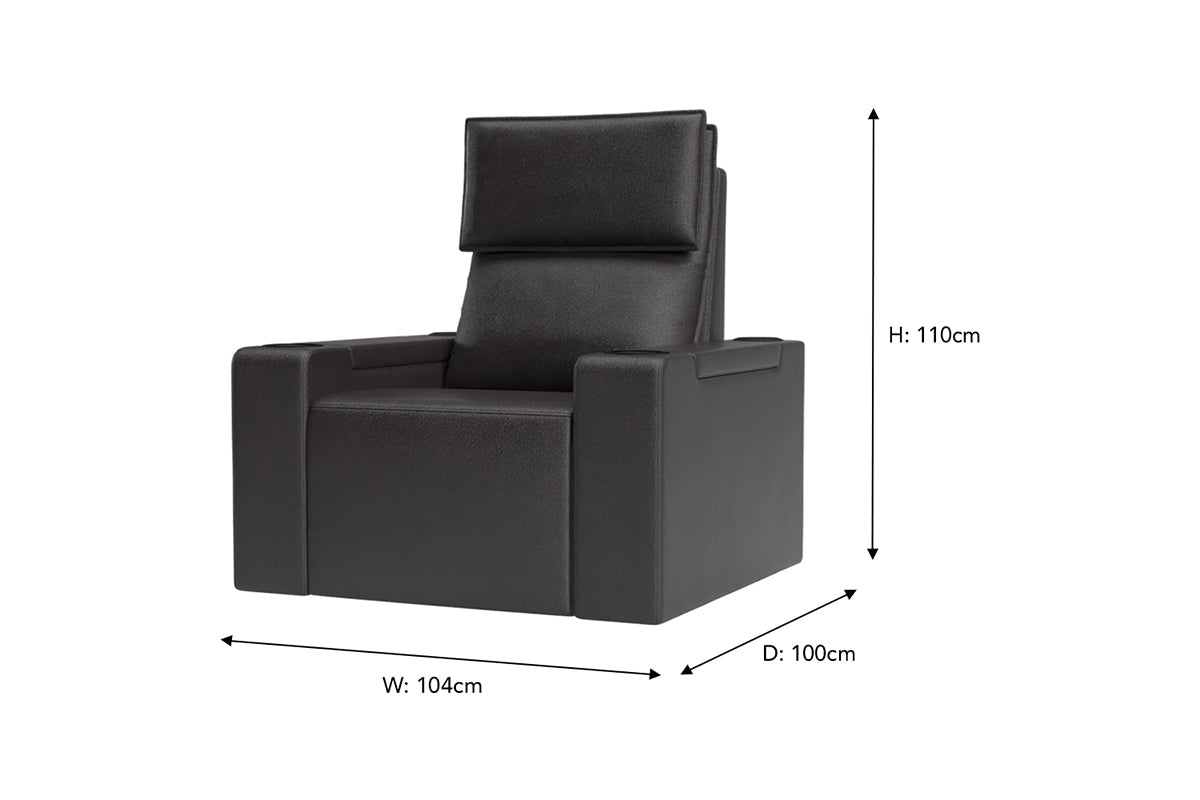 Stella Home Cinema Armchair | Power Recliner | Fabric | Gunmetal
