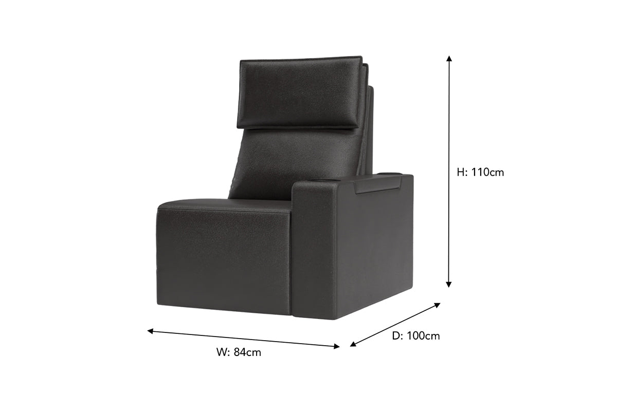 Stella Home Cinema Armchair | Modular | Power Recliner | Fabric | Gunmetal