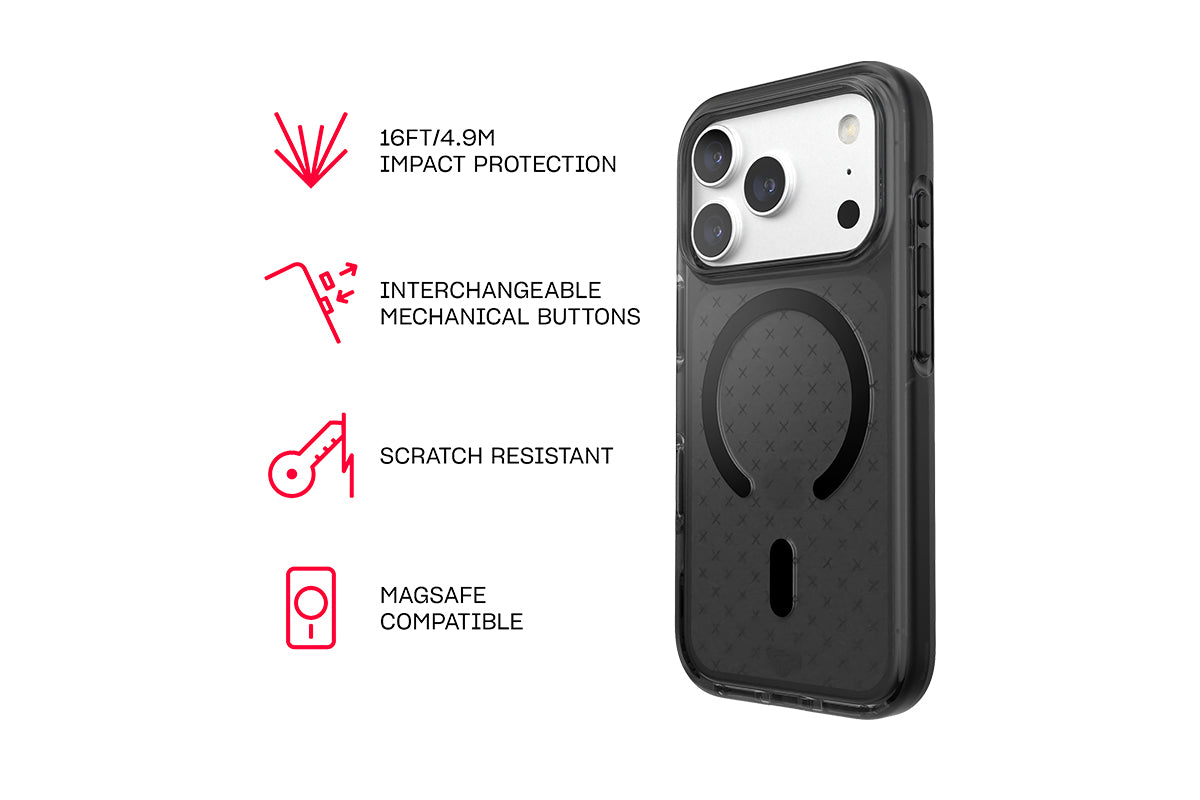 Tech21 EvoCheck MagSafe iPhone 18 Pro Phone Case | Smokey/Black-6