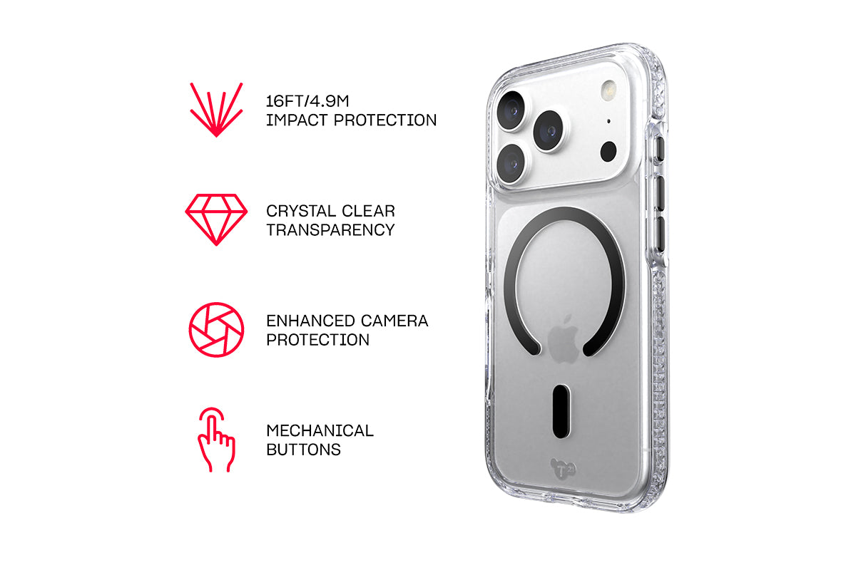 Tech21 EvoCrystal MagSafe iPhone 18 Pro Phone Case | Black-6