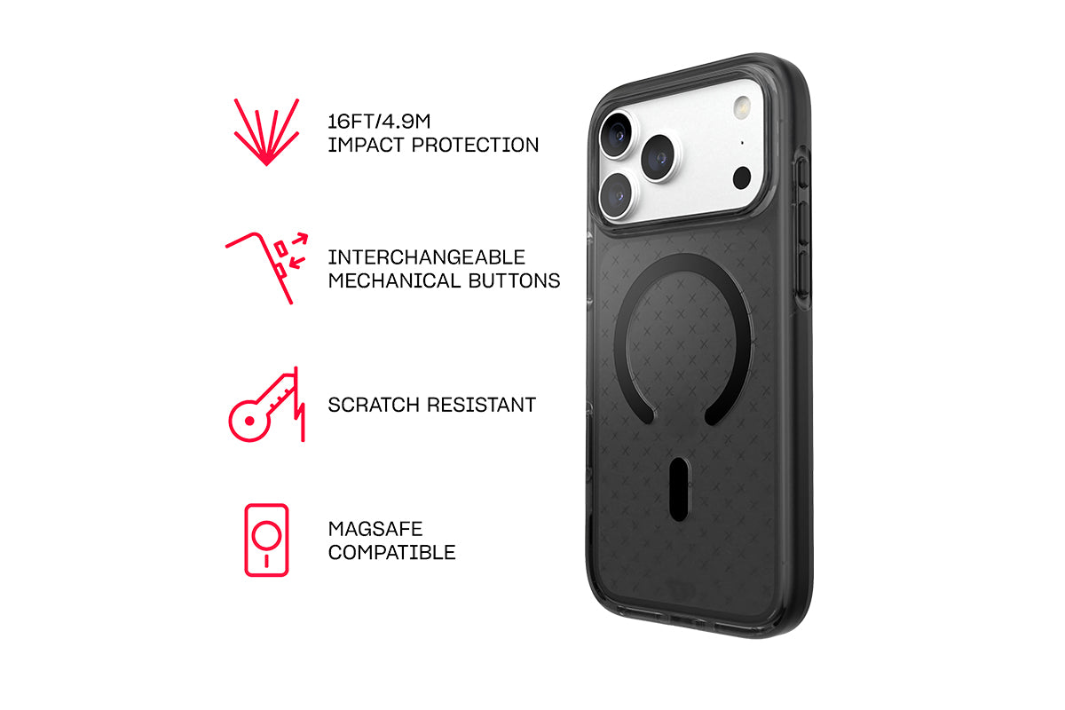 Tech21 EvoCheck iPhone 18 Pro Max Phone Case | Smokey/Black-5