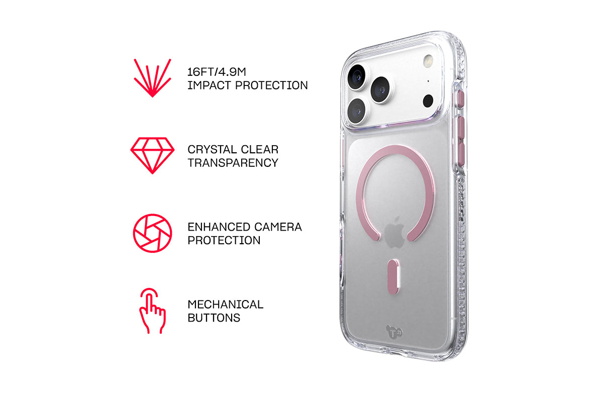 Tech21 EvoCrystal iPhone 18 Pro Max Phone Case | Quartz Pink-6