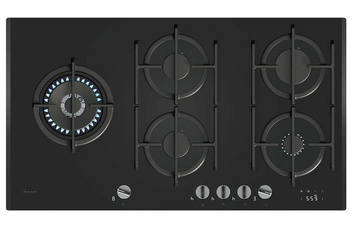 Neff N90 90cm 5 Zone Built-in Gas Hob | T29RHS4S0 | Black