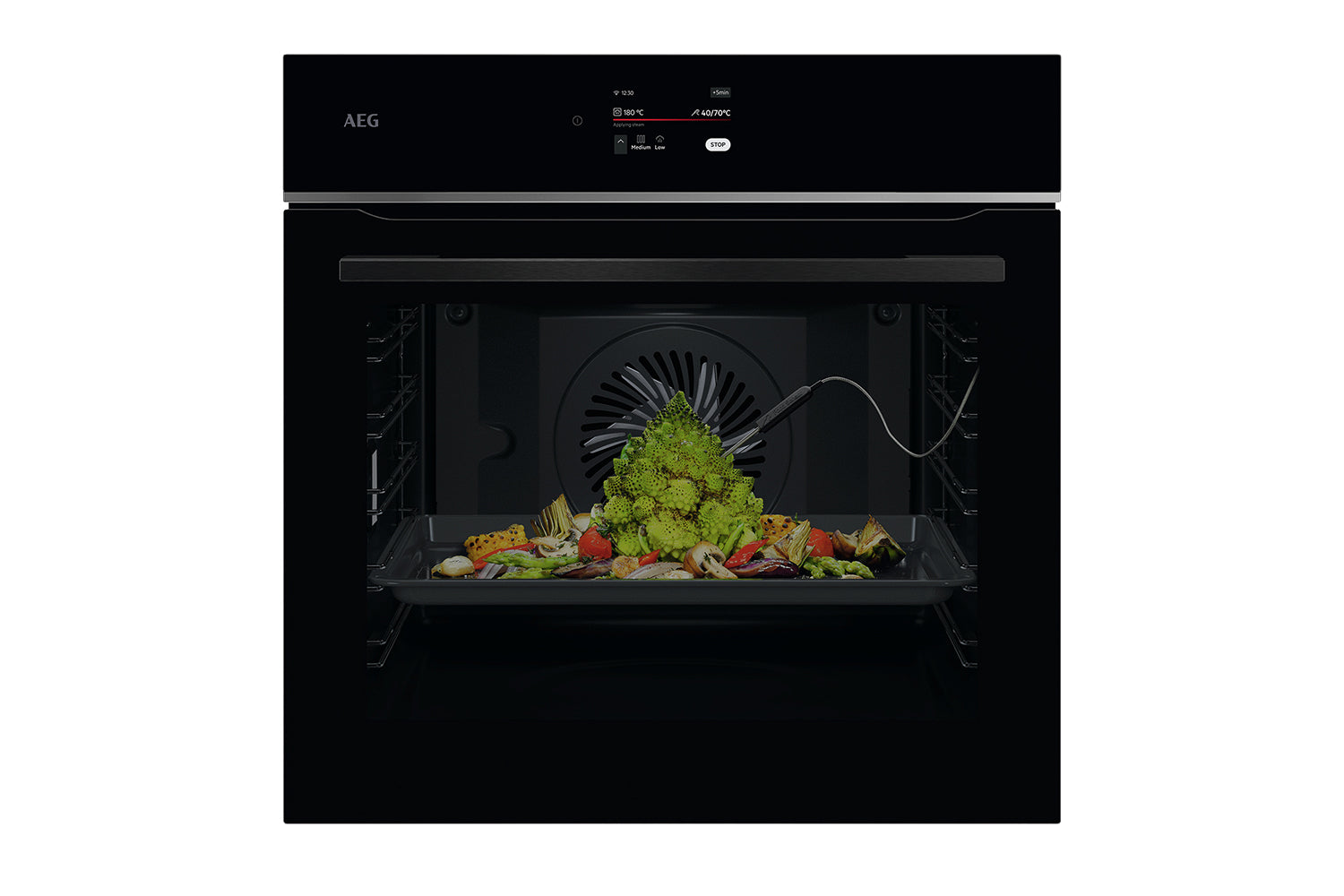 AEG 7000 Pyrolytic Self Clean Built-in Single Oven | TE7PB731AB | Black