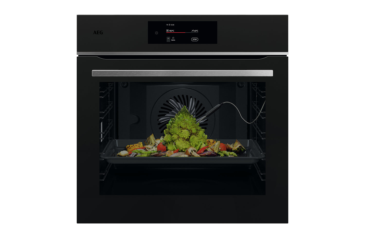 AEG 7000 Pyrolytic Self Clean Built-in Single Oven | TE7PB731AT | Matt Black