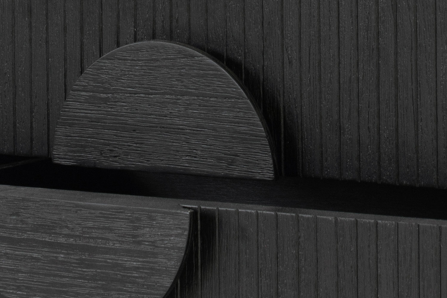 Teca Square Bedside Locker | 2 Drawer | Matt Black