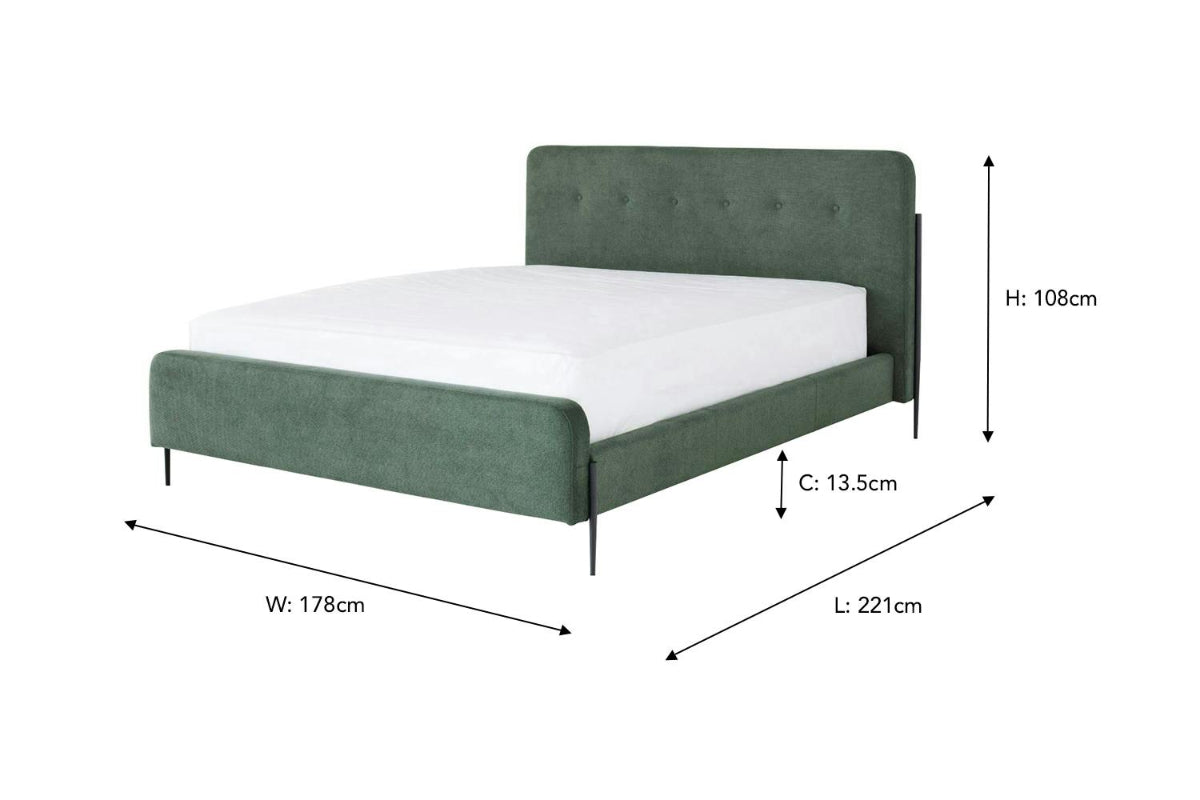 Arnold Bed Frame | King | 5ft | Green