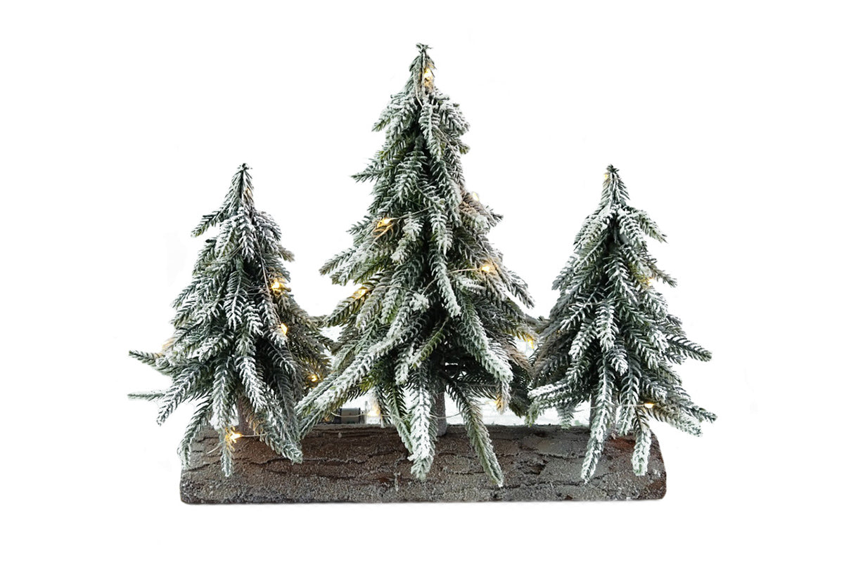 Christmas Decoration | LED Snowy Christmas Tree Centerpiece | Green