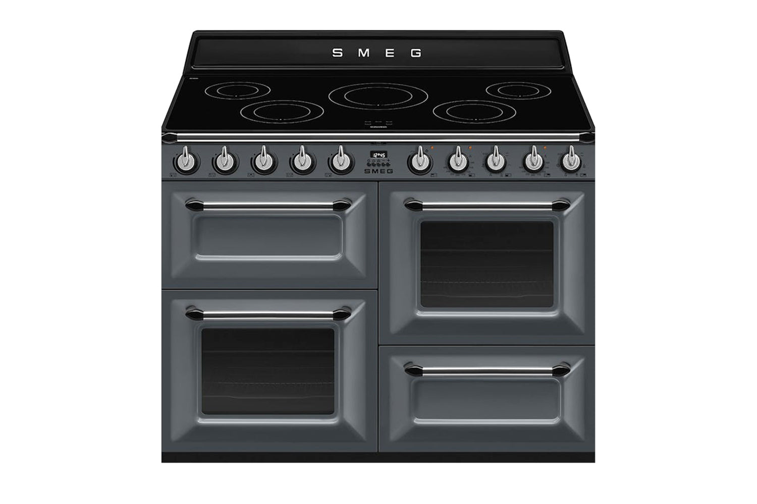 Smeg Victoria 110cm Freestanding Electric Range Cooker with Induction Hob | TR4110IGR2 | Slate Grey
