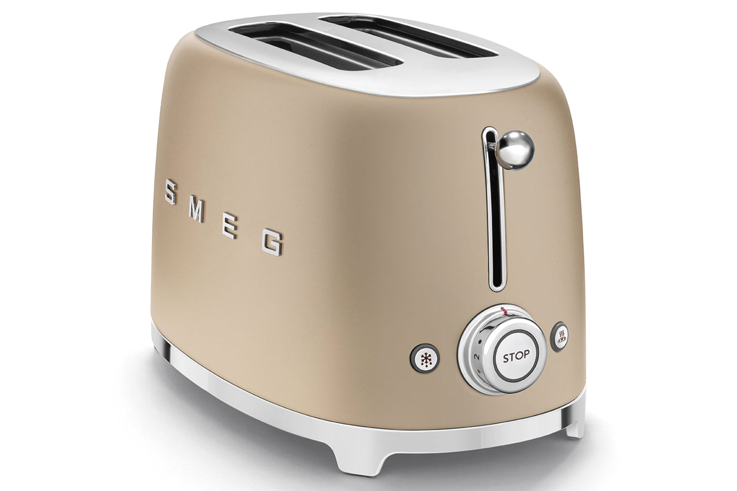 Smeg 50's Retro Style Aesthetic 2 Slice Toaster | TSF01CHMUK | Champagne