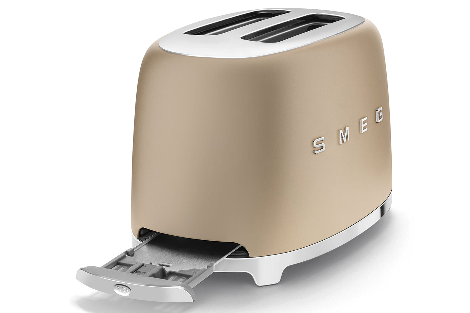 Smeg 50's Retro Style Aesthetic 2 Slice Toaster | TSF01CHMUK | Champagne
