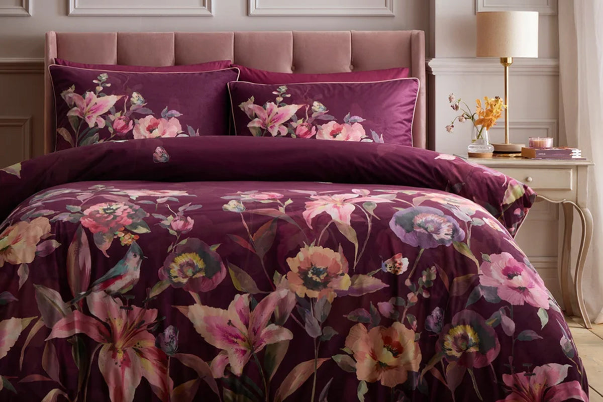 Tatiana Duvet Cover Set | Berry | Double