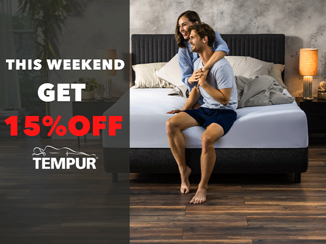 Get 15% off Tempur + Free cloud smartcool pillows when you buy a Tempur mattress