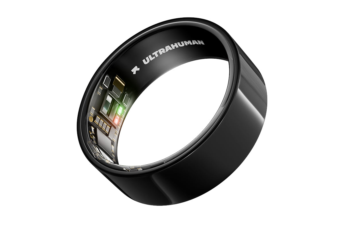 ULTRAHUMAN Ring AIR – Sleep and Fitness Tracker | Size 14 | Aster Black