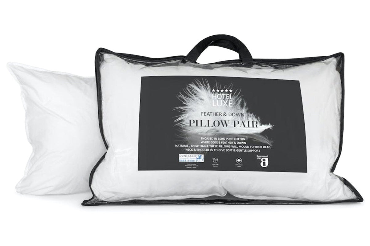 The Linen Room | Natural Goose feather & Down | Pillow Pair
