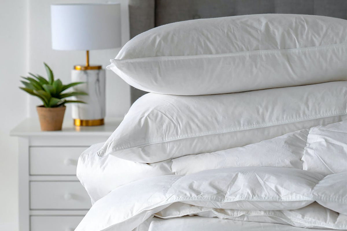 The Linen Room | Natural Goose feather & Down | Pillow Pair