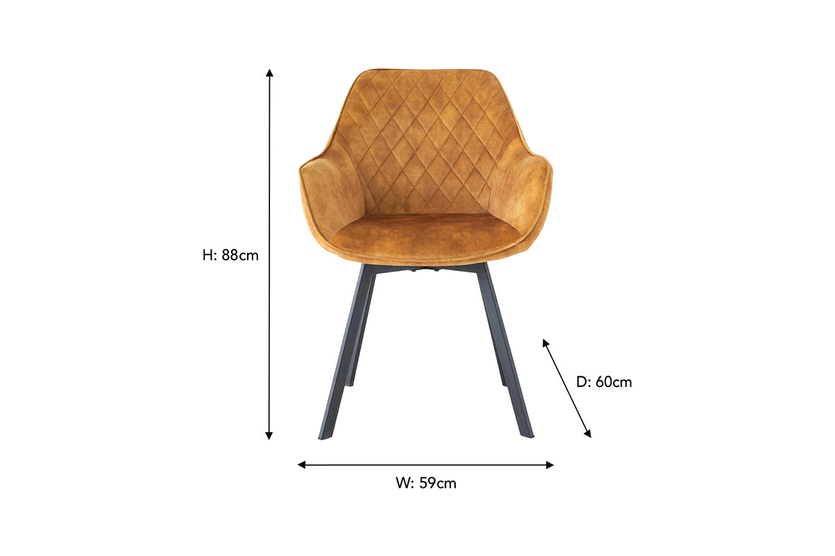 Dion Dining Chair | Velvet | Colour Options