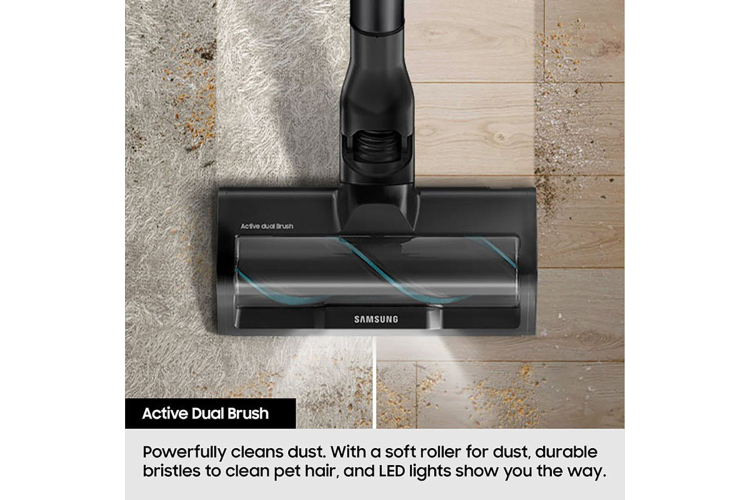 Samsung JetTM 95 Pro Cordless Stick Vacuum Cleaner, Max 210 W Suction Power With Spray Spinning Sweeper | VS20C9547TB/EU