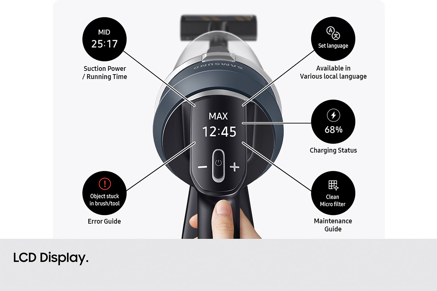 Samsung Max 280W Bespoke AI Jet Lite Cordless Vacuum Cleaner | VS80F28DLP/EU