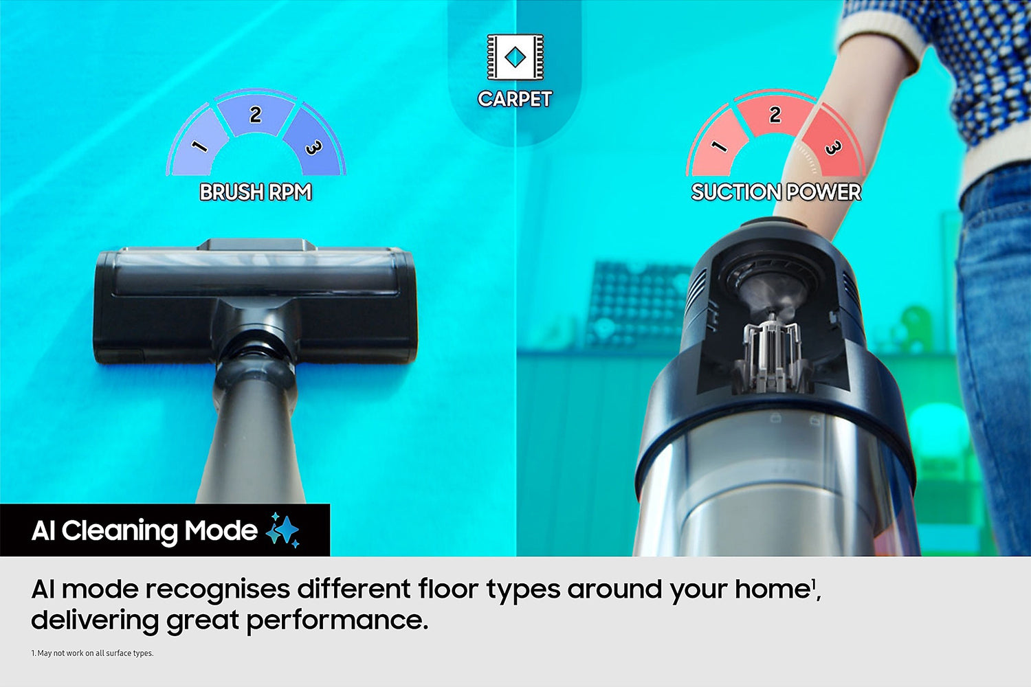 Samsung Jet Ultra with AI Cordless Stick Vacuum Cleaner | VS90F40DEK/EU | Black