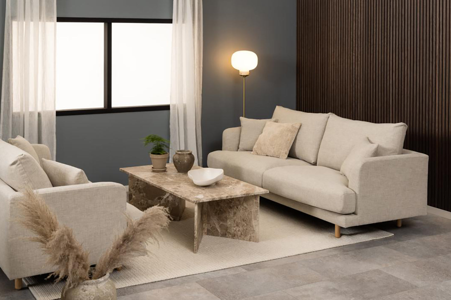 Vega Coffee Table | Latte | Marble | Rectangular