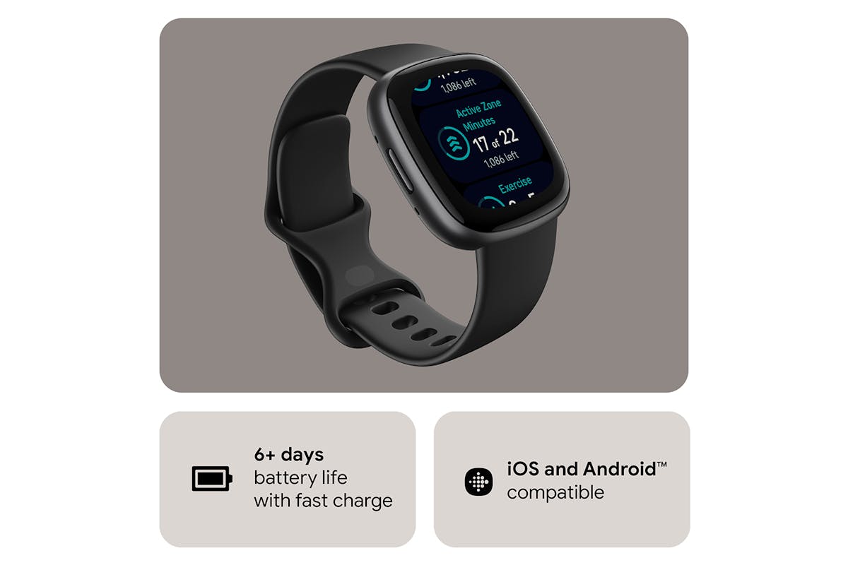 Fitbit Versa Smartwatch Black Graphite - Main Image