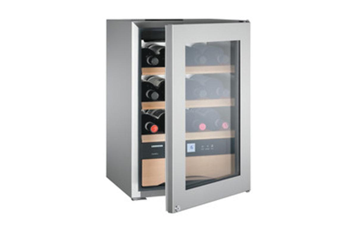 Liebherr 12 Bottle Freestanding Wine Cooler | WKES653 | Stainless Steel