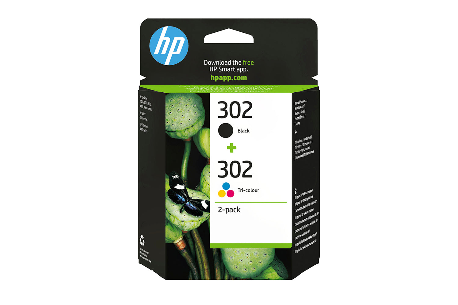 HP 302 Original Ink Cartridge Combo | Multicolour | 2 Pack