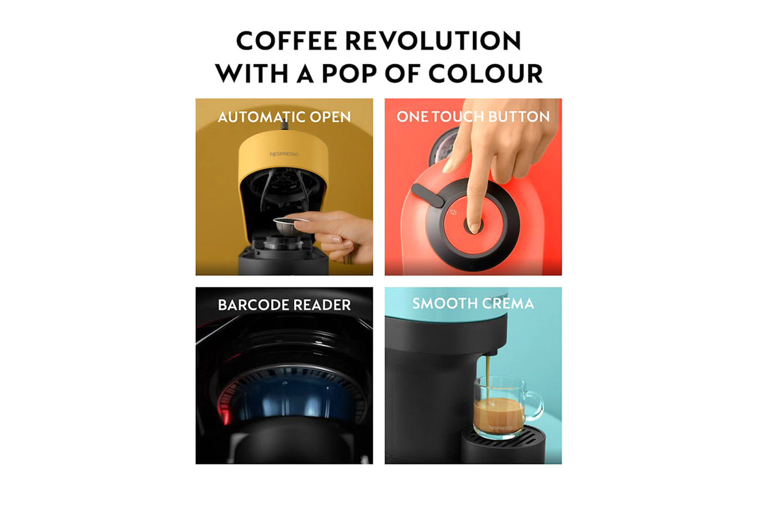 Nespresso Vertuo Pop XN920140 Coffee Machine | Coconut White