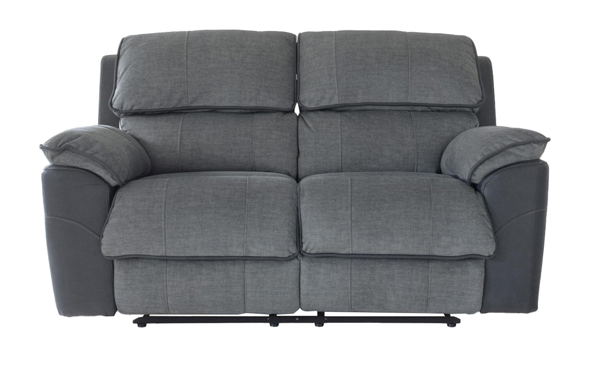 Potts 2 Seater Sofa | Manual Recliner | Fabric | Grey