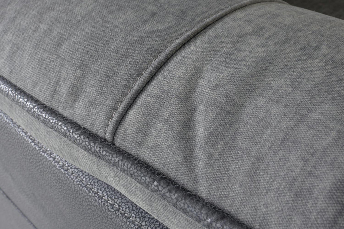 Potts 2 Seater Sofa | Manual Recliner | Fabric | Grey