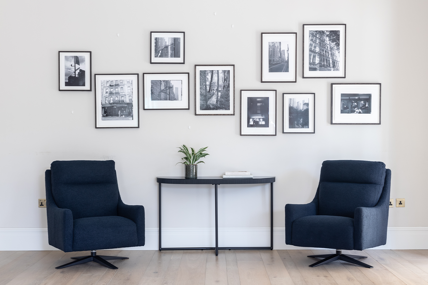 Blue Fabric Alfredo Swivel Accent Armchair by Harvey Norman