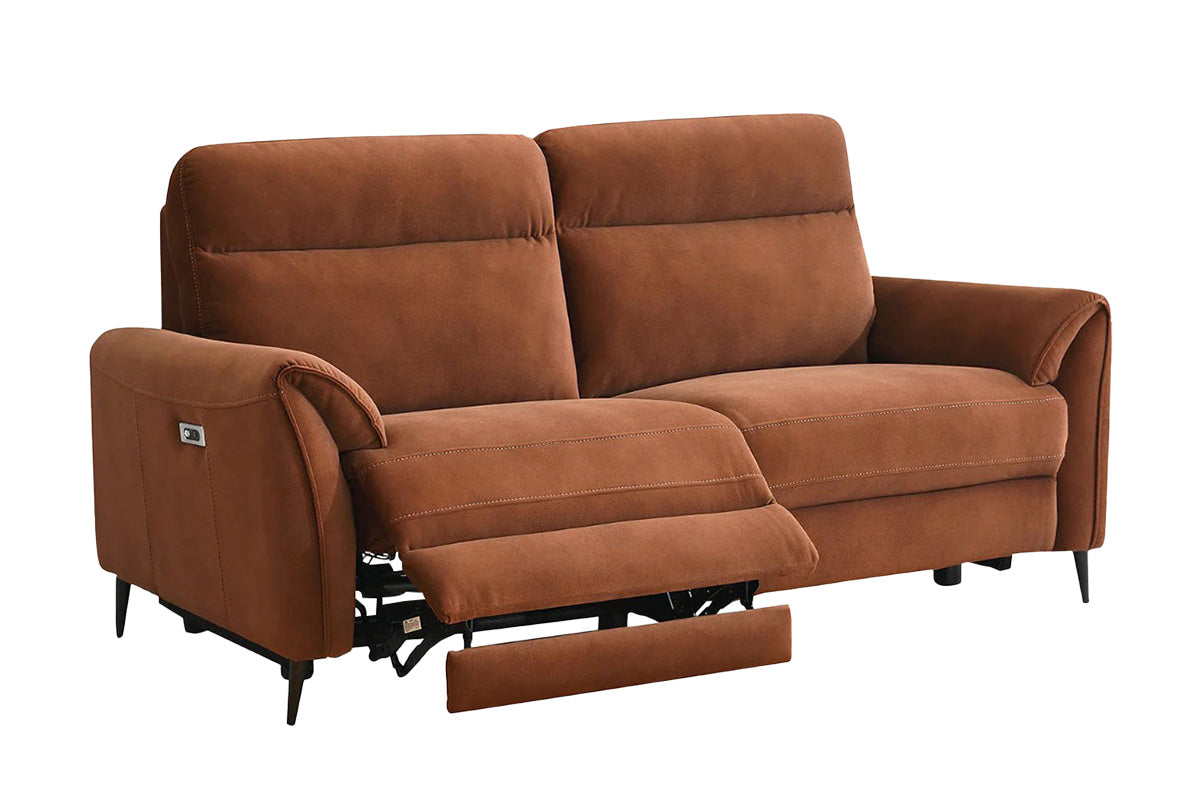 Arbour 3 Seater Sofa | Power Recliner | Fabric | Rust